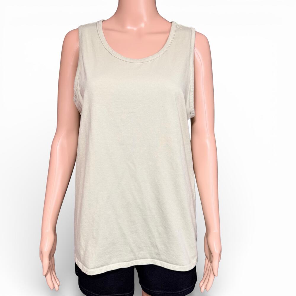 Goodfellow Womens Tank Top Shirt Scoop Neck Relaxed Fit Soft Green Medium